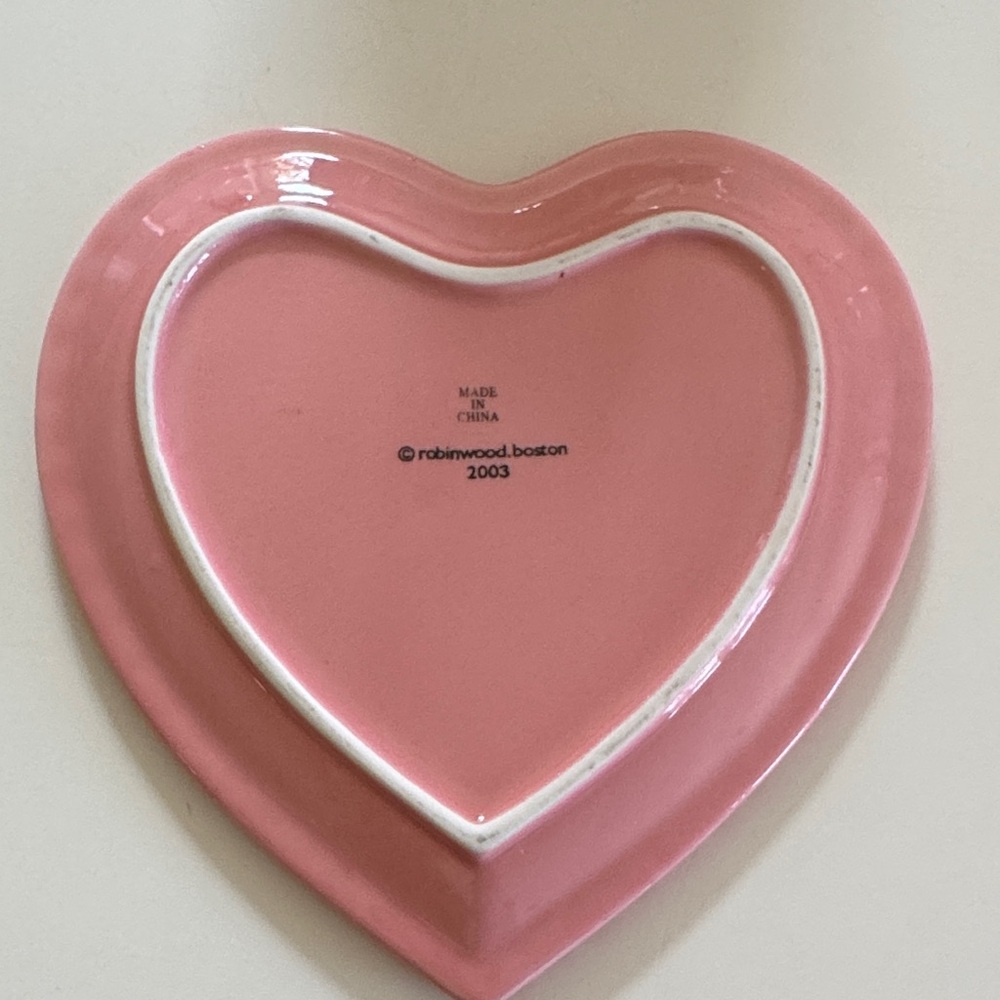 Vintage 2003 Pink Heart-Shaped Plate - Picture 2 of 2
